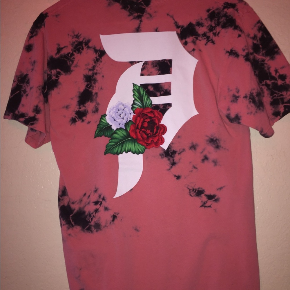 Primitive pink Tye dye Rose shirt